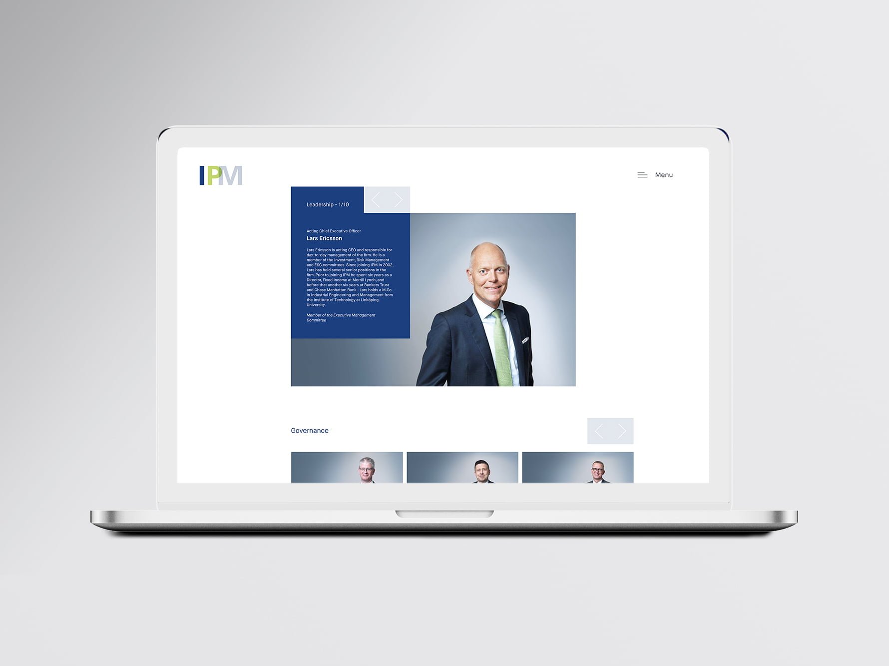 IPM WEBSITE MOCKUP