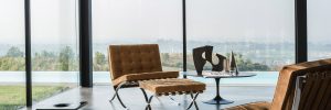 The Barcelona Chair, designed by Ludwig Mies van der Rohe and Lilly Reich. Photo credit: Courtesy of Knoll, Inc.